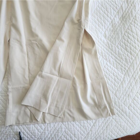 Soft surroundings side zip pock wide leg slit cropped minimalist lagenlook pants - Picture 14 of 16